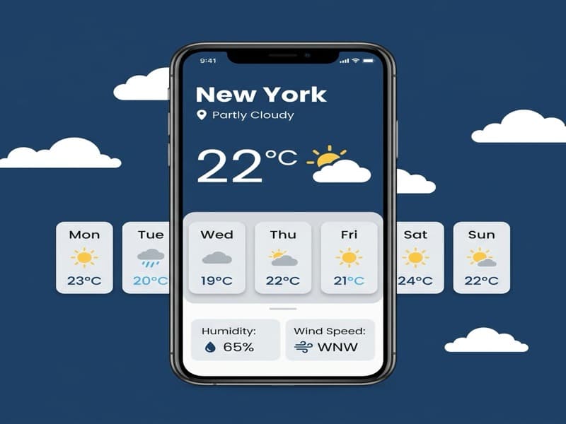Weather Flutter App full preview 1